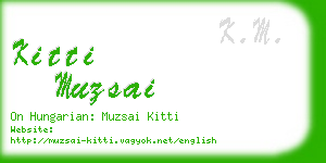 kitti muzsai business card